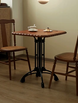 Винтажный квадратный обеденный стол из массива дерева square leisure home обеденный стол журнальный столик