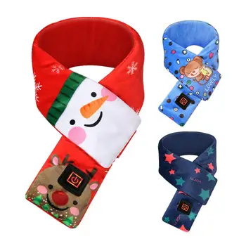 Детский зимний шарф, Электрическая грелка для шеи, Шарф для детей, зарядка через USB, Унисекс, Теплый артефакт, Моющаяся шейная шаль, Катание на лыжах для подростков