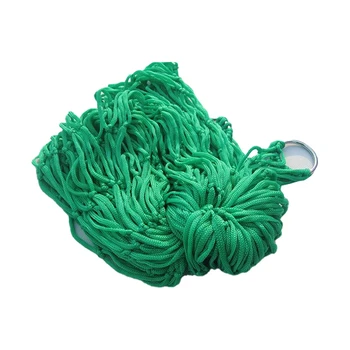 1 комплект толстой сетки Кемпинг Гамак Нейлоновая Веревка Одиночный Гамак Сетка Гамак Наружные принадлежности Зеленый