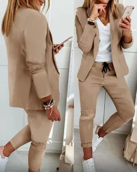 2023, Осенне-зимний новый женский комплект брюк из 2 предметов, модный комплект брюк OL