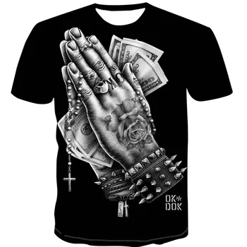 2024 Новый тренд Летняя крутая мужская футболка Футболки с 3D принтом для мужчин Уличная футболка Мужская одежда Уличная мода Горячая мужская одежда