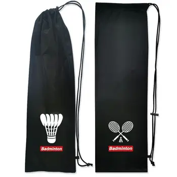 23 см х 72 см Мягкая Ткань Переносная сумка для ракетки для бадминтона Фланелевый чехол Сумки для теннисных ракеток Карман на шнурке