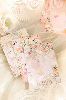 6 упаковок / ЛОТ, танцевальная серия Flower Yang Butterfly, ретро креативное украшение, бумажный блокнот 