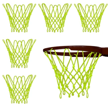 6 шт. Ночник Баскетбольная сетка для колец, светящаяся на солнце Спортивная баскетбольная сетка на открытом воздухе для детей диаметром 12 дюймов