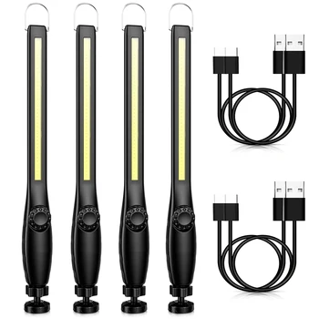 COB Светодиодный Рабочий фонарь, Магнитный USB Перезаряжаемый фонарик с крючком, Портативный фонарь, Инспекционная лампа, лампа для ремонта автомобилей в кемпинге 0