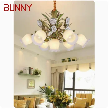 Американская садовая люстра BUNNY, корейская креативная теплая лампа для гостиной, столовой, травы