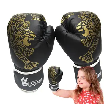 Боксерские перчатки для взрослых, дышащие боевые перчатки из искусственной кожи, детские боксерские тренировочные перчатки для кикбоксинга для домашнего спорта 0