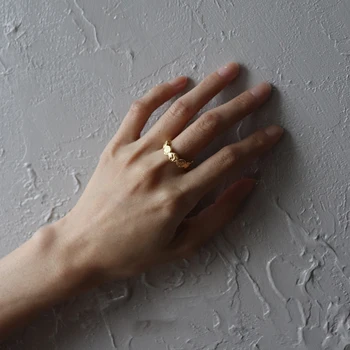 Бумажный узор из фольги с геометрическим круглым указательным пальцем Серебряного цвета, регулируемые кольца для женщин, модные Корейские украшения 0