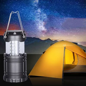 Высококачественный Пластиковый материал 30LED Stretch Camping Light Открытый Супер Яркий фонарь для походной палатки Портативная лампа Подвесной светильник Горячий