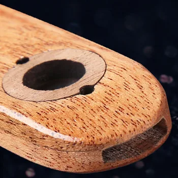 Деревянная флейта Казу для начинающих, полированная и гладкая поверхность Улучшает звучание гитары, укулеле, идеальные подарки для вечеринки 0