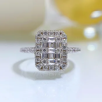 Европейский и американский стиль, двухрядные украшения с бриллиантами и циркониевым темпераментом, изысканное серебро S925 пробы
