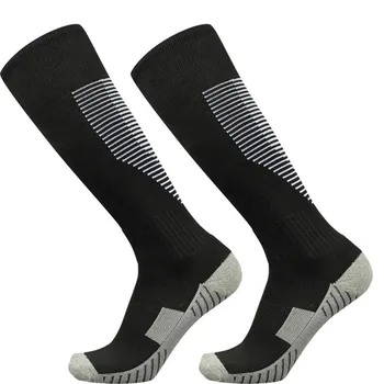 Зимние хлопковые футбольные носки с подогревом, утепленные длинные спортивные чулки на открытом воздухе, сохраняющие тепло, велосипедные футбольные носки для мужчин 0