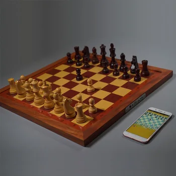 Интеллектуальная электронная шахматная доска Международная шахматная игра в шахматы из дерева Поддержка Bluetooth для Национальной шахматной лиги