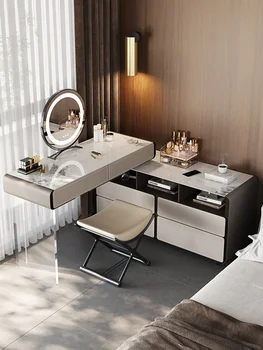 Итальянский минималистичный туалетный столик, шкаф для хранения, встроенная спальня, современный минималистичный угловой шкаф-купе, массив дерева desi
