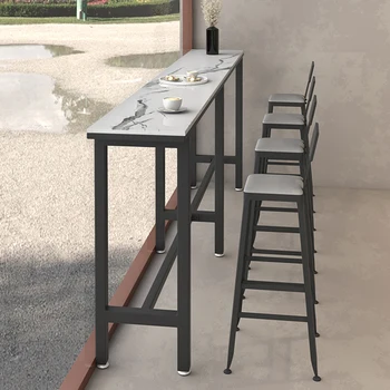 Квадратный металлический барный стол, Узкий Промышленный Минималистичный Роскошный Барный обеденный стол, Кухня, современная барная мебель, мебель для гостиной