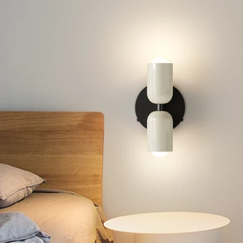 Настенные светильники контрастного цвета в скандинавском кремовом стиле Креативная Прикроватная лампа для спальни Модный Дизайнерский настенный светильник для гостиной