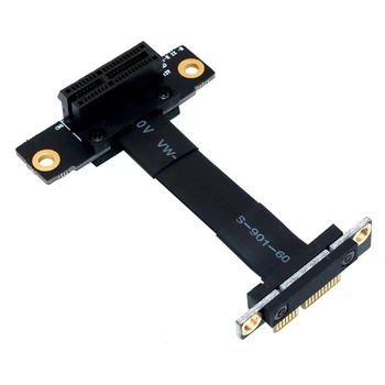НОВИНКА-5-сантиметровый Соединительный кабель PCIE X1, Двойной Удлинитель Pcie 3.0 X1-X1 под прямым углом 90 градусов, 8 Гбит/с PCI Express Для шасси ITX