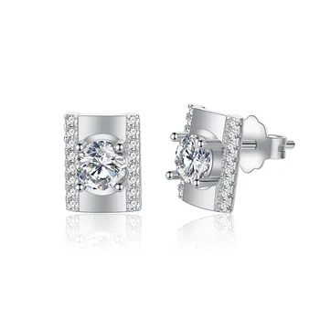 Новые серьги с бриллиантами для девочек, чистое серебро, простые и модные серьги, нишевые и роскошные украшения 0