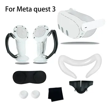 Подходит для защитного чехла Quest 3, большой набор ручек-пауков, регулируемая и удобная повязка на голову, чемодан, силиконовая защита