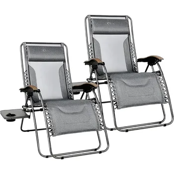 Портальные откидывающиеся патио-стулья с сетчатой спинкой большого размера с нулевой гравитацией, складное кресло для отдыха во внутреннем дворике с мягкими сиденьями XL с регулируемыми подушками