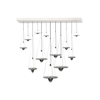 Постройте свой дом Новая серия Glass Подвесные светильники с блеском из нержавеющей стали Подвесной светильник Lampen для столовой