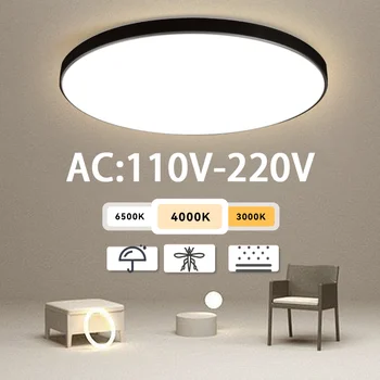 Светодиодный потолочный светильник Современный AC 110V-220V Потолочная люстра лампа 18 Вт 30 Вт 40 Вт для освещения гостиной спальни кухни 0
