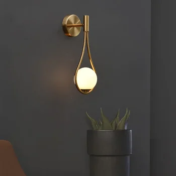 Скандинавская прикроватная лампа настенный светильник спальня гостиная ТВ фон настенный светильник современный минималистичный креативный свет роскошный настенный светильник