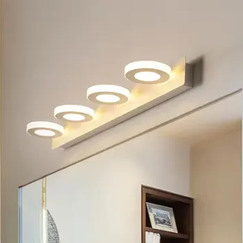 Скандинавский светодиодный зеркальный настенный светильник для ванной комнаты, макияжа, спальни, современный прибор для украшения дома, акриловый светильник для помещений Maison