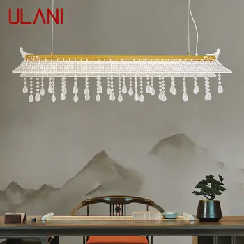 Современный Подвесной светильник ULANI, Роскошная креативная Хрустальная потолочная светодиодная люстра 3 цветов для домашнего чайного домика, столовой