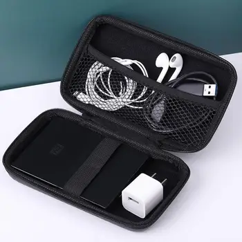 Сумка на молнии Eva, защитная сумка для зарядного устройства для мобильного телефона, чехол для мобильного жесткого диска, кабель для передачи данных на U-диске, сумка для наушников с минимальным карманом для хранения