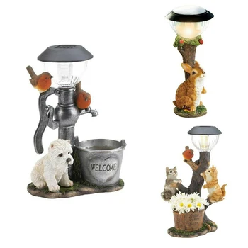 Украшение в виде статуи Солнечной Садовой Белки, светильник для животных, декор для ламп для лазания по газону 0