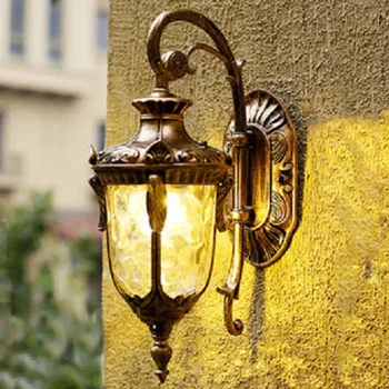 Уличный настенный светильник в европейском стиле, внутренний и наружный Водонепроницаемый светодиодный настенный светильник, простая дверь в коридор, балкон, вилла, садовый светильник