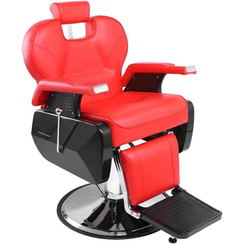 Универсальное гидравлическое парикмахерское кресло OmySalon, откидывающееся на 360 градусов, Регулируемое по высоте, сверхмощное парикмахерское кресло Beauty Salo