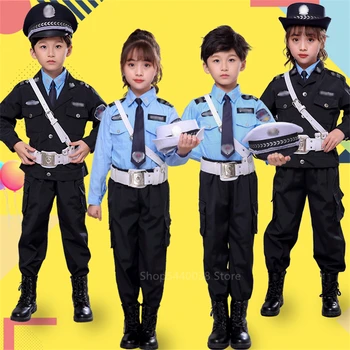 Хэллоуин, Крошечный мальчик-полицейский, полицейская форма, косплей-костюм для детской карнавальной вечеринки, Армейский Рождественский подарок, Необычная карнавальная вечеринка для детей