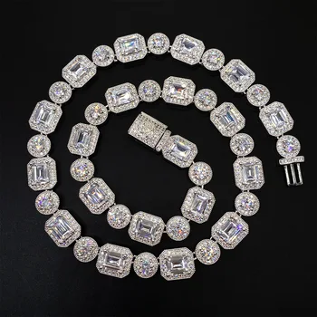 Цепочка-коробка, ожерелья с цепочкой Iced Out для мужчин и женщин, ожерелье с побрякушками, Циркон, Готические украшения в стиле хип-хоп, Бесплатная Доставка