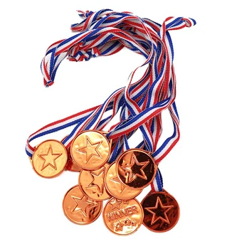 1 шт. Наградные медали, детские золотые пластиковые медали победителей, Спортивная сумка для вечеринки, призы, игрушки, безопасный экологичный материал ABS 1