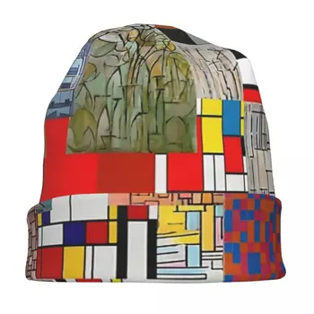 Уличные Шапочки Piet Mondrian Skullies Шапочки Лыжные шапочки Шляпки-капоты 1