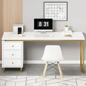 Компьютерный верстак, офисный стол, стол-секретер для спальни, простые офисные столы, Одноместные Роскошные шкафы для ноутбука, рабочая мебель 2