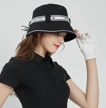 Новая шляпа для гольфа BG Fisherman с цветочной лентой, маленький круглый козырек от солнца и солнцезащитный крем с большими полями, модный гольф высокого класса 2
