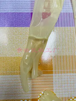 Мужской прозрачный латексный комбинезон с перчатками для пальцев ног, скрытая оболочка для входа в шею 3