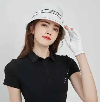 Новая шляпа для гольфа BG Fisherman с цветочной лентой, маленький круглый козырек от солнца и солнцезащитный крем с большими полями, модный гольф высокого класса 3