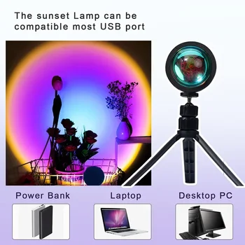 Регулируемая RGB лампа для фотосъемки на закате, светодиодный USB-смарт-приложение, дистанционный проектор, ночник, Домашний декор, Настенное украшение комнаты, Освещение 3