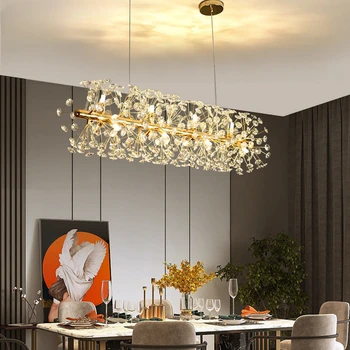 Современная хрустальная светодиодная потолочная люстра для гостиной Спальни Кухни ресторана Украшения дома Подвесные светильники для помещений 3