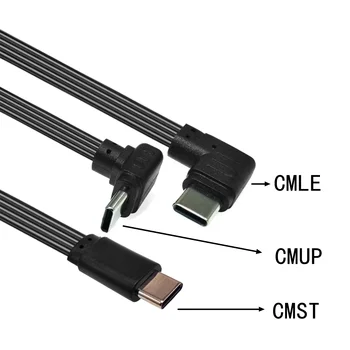 Плоский USB 2.0 Type-c под прямым углом 90, кабель для быстрой зарядки и синхронной передачи данных, 10 см 20 СМ 30 см 50 см 100 см 4