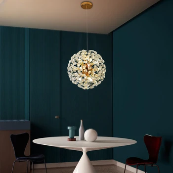Современная хрустальная светодиодная потолочная люстра для гостиной Спальни Кухни ресторана Украшения дома Подвесные светильники для помещений 4