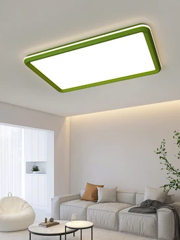 Современный светодиодный потолочный светильник Используется для столовой, спальни, кухни, белого, зеленого, молочного, кофейного, 3-цветного украшения лампы с дистанционным управлением 5